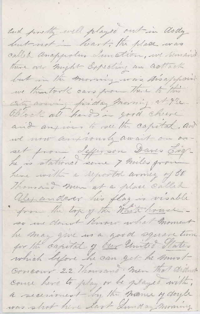 Letter by James W. Vanderhoef, May 1, 1861, page 2