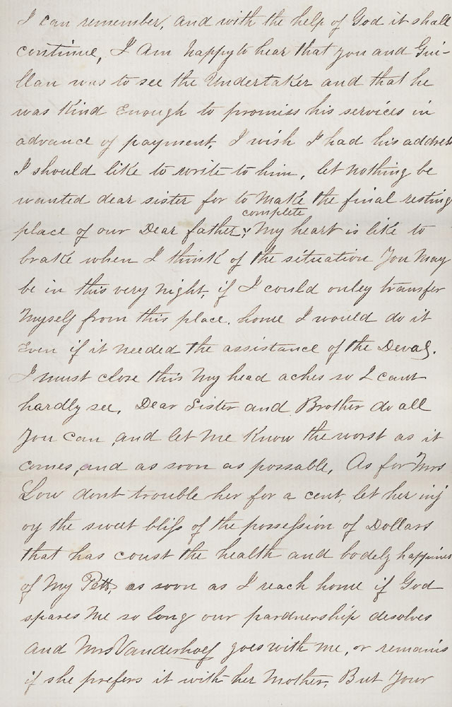 Letter by James W. Vanderhoef, June 27, 1865, page 5